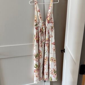Wayf Floral Maxi Dress - Cream and Pink